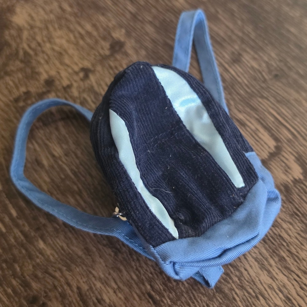 BATTAT Doll Backpack Kids 18 Inch Blue Corduroy Accessory